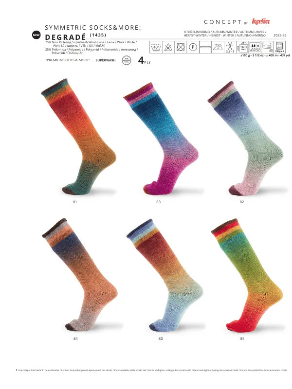 Katia symmetric socks &more - DEGRADÉ