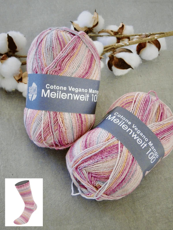 Lana Grossa Meilenweit 100 Cotone Vegano Mango