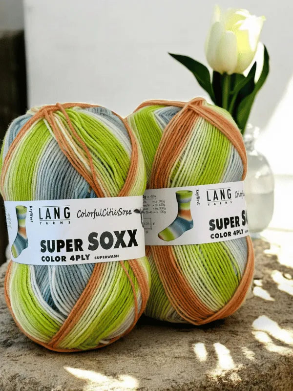 Lang Super soxx 4ply -Colorful cities soxx