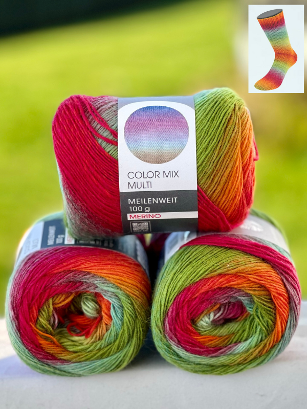 Lana Grossa Meilenweit 100 Color Mix Multi