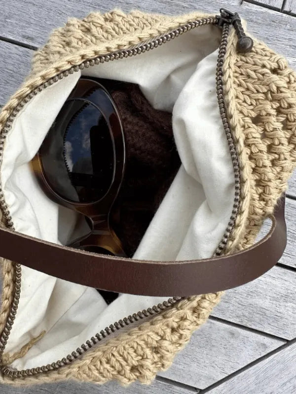 PetiteKnit Inner lining for round bottom bag 48 cm Natural