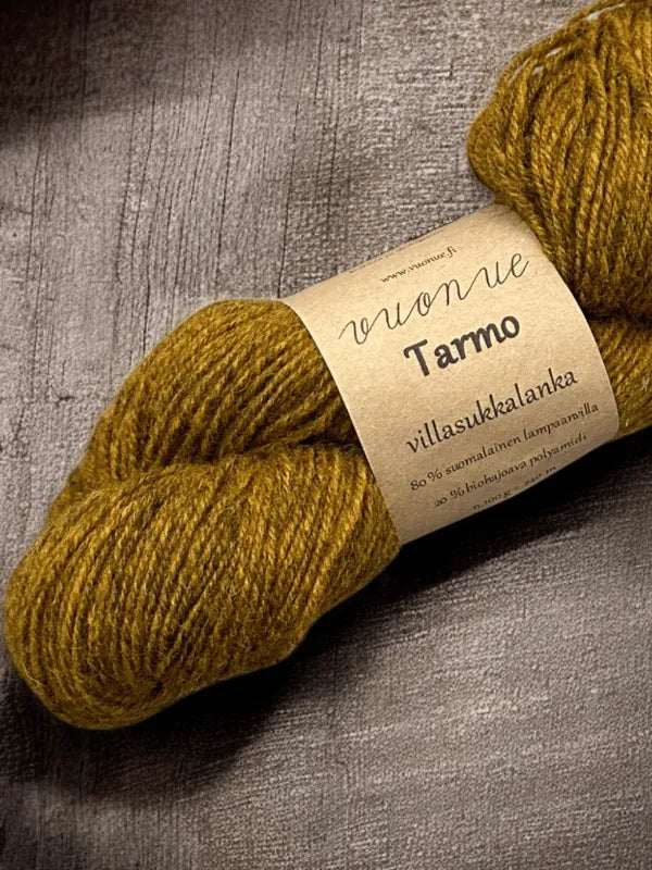 Kotimainen sukkalanka Vuonue Tarmo okra