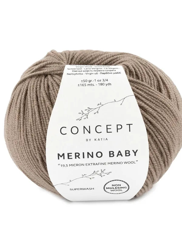 Pehmeä katian meino baby neulontaan sävy tumma beie 42