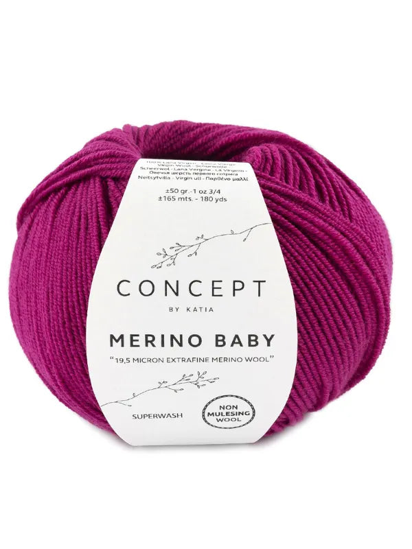 Pehmeä katia merino baby sävy tumma kirsikka 61