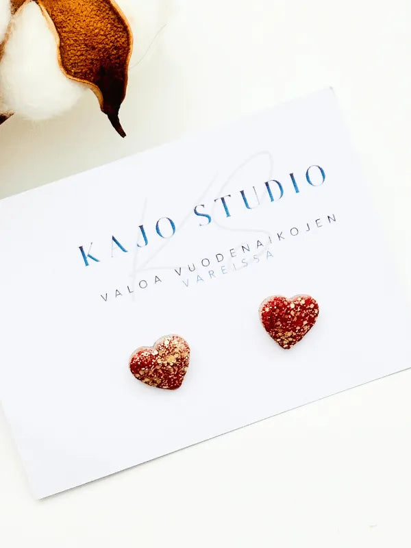 Kajo Studio Sydänmuotoiset korvakorunapit