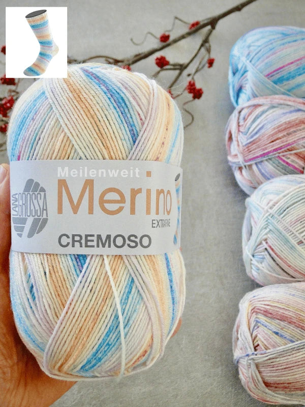 Lana Grossa Meilenweit 100 Merino Extrafine Cremoso