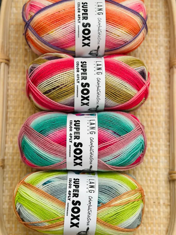 Lang  Super soxx 4ply -Colorful cities soxx