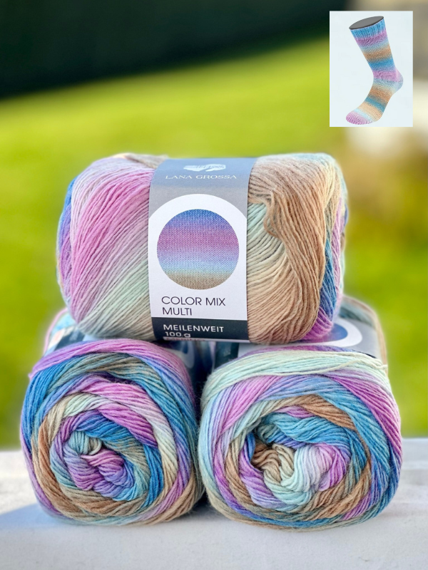 Lana Grossa Meilenweit 100 Color Mix Multi