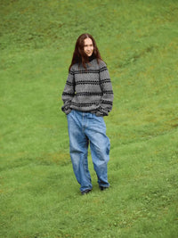 Sandnes garn The Ridge Sweater neuleohje Miehet ENG