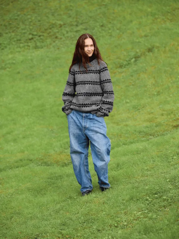 Sandnes garn The Ridge Sweater neuleohje Miehet ENG