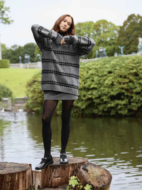 Sandnes garn The Ridge Sweater neuleohje Miehet ENG