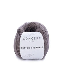 katia cotton cashmere lanka lähikuva sävy harmaan ruskea 60