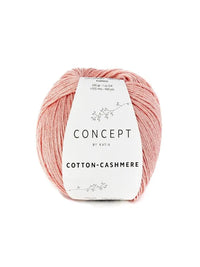 katia cotton cashmere lanka lähikuva sävy koralli 72