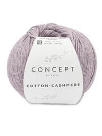 katia cotton cashmere lanka lähikuva sävy mauve 86