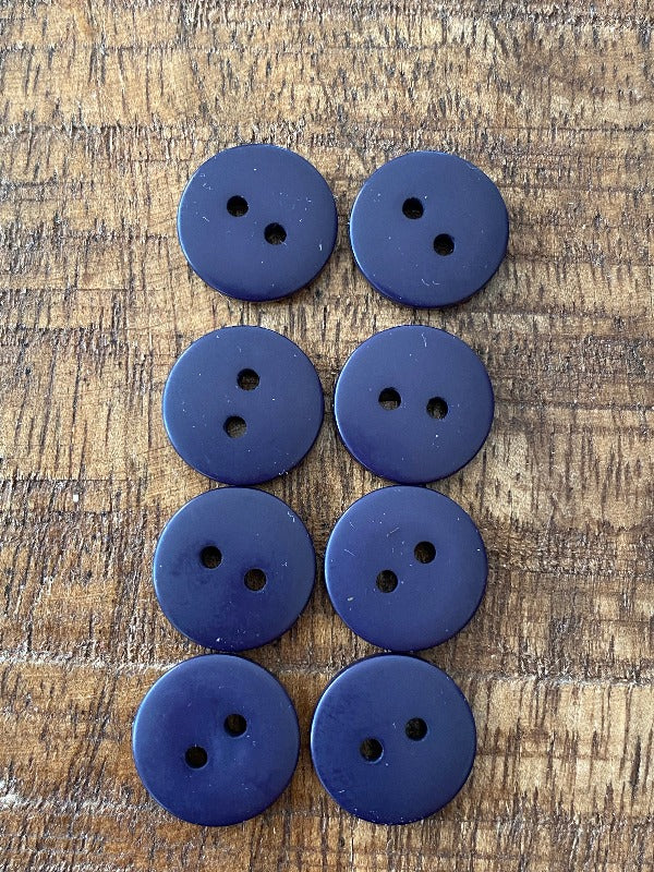Plastic button 15mm - Dark blue