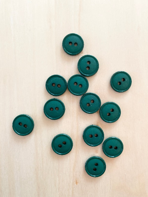 Plastic button 15mm - Green